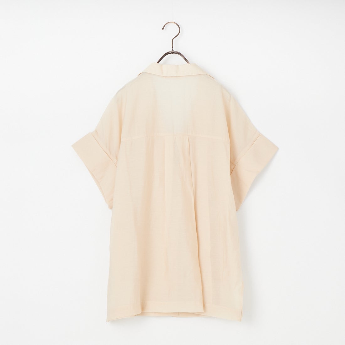 nenom [ネノム] ハーフスリーブ シアーシャツジャケット [NE25112017] 23 BEIGE