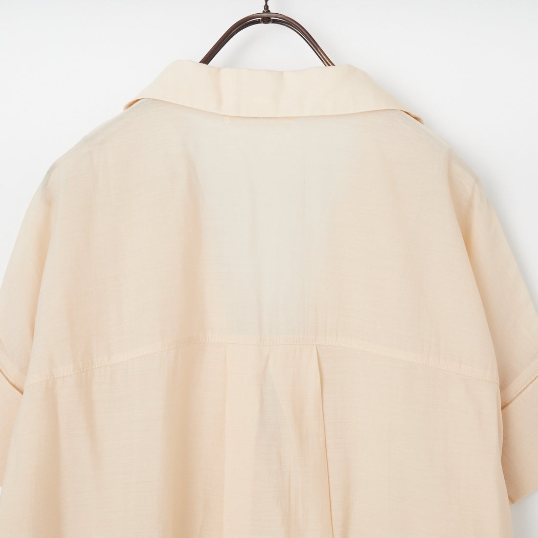 nenom [ネノム] ハーフスリーブ シアーシャツジャケット [NE25112017] 23 BEIGE