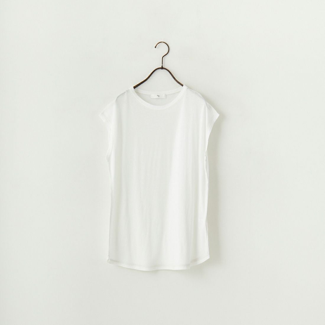 me. [ミードット] 別注 配色ステッチノースリーブカットソー [ME-25200-JF] WHITE