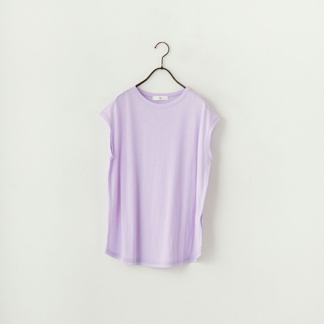 me. [ミードット] 別注 配色ステッチノースリーブカットソー [ME-25200-JF] LAVENDER