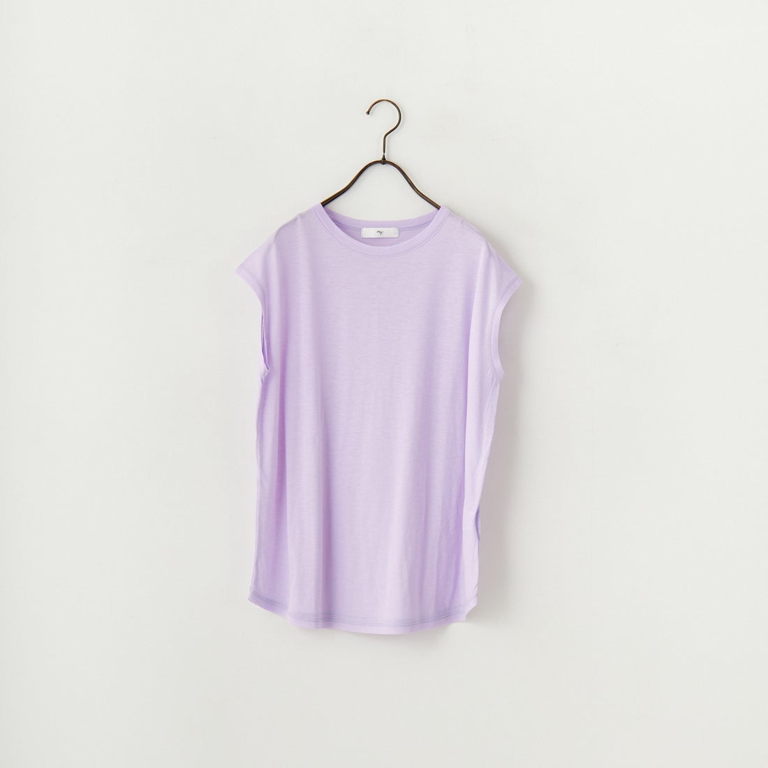 me. [ミードット] 別注 配色ステッチノースリーブカットソー [ME-25200-JF] LAVENDER
