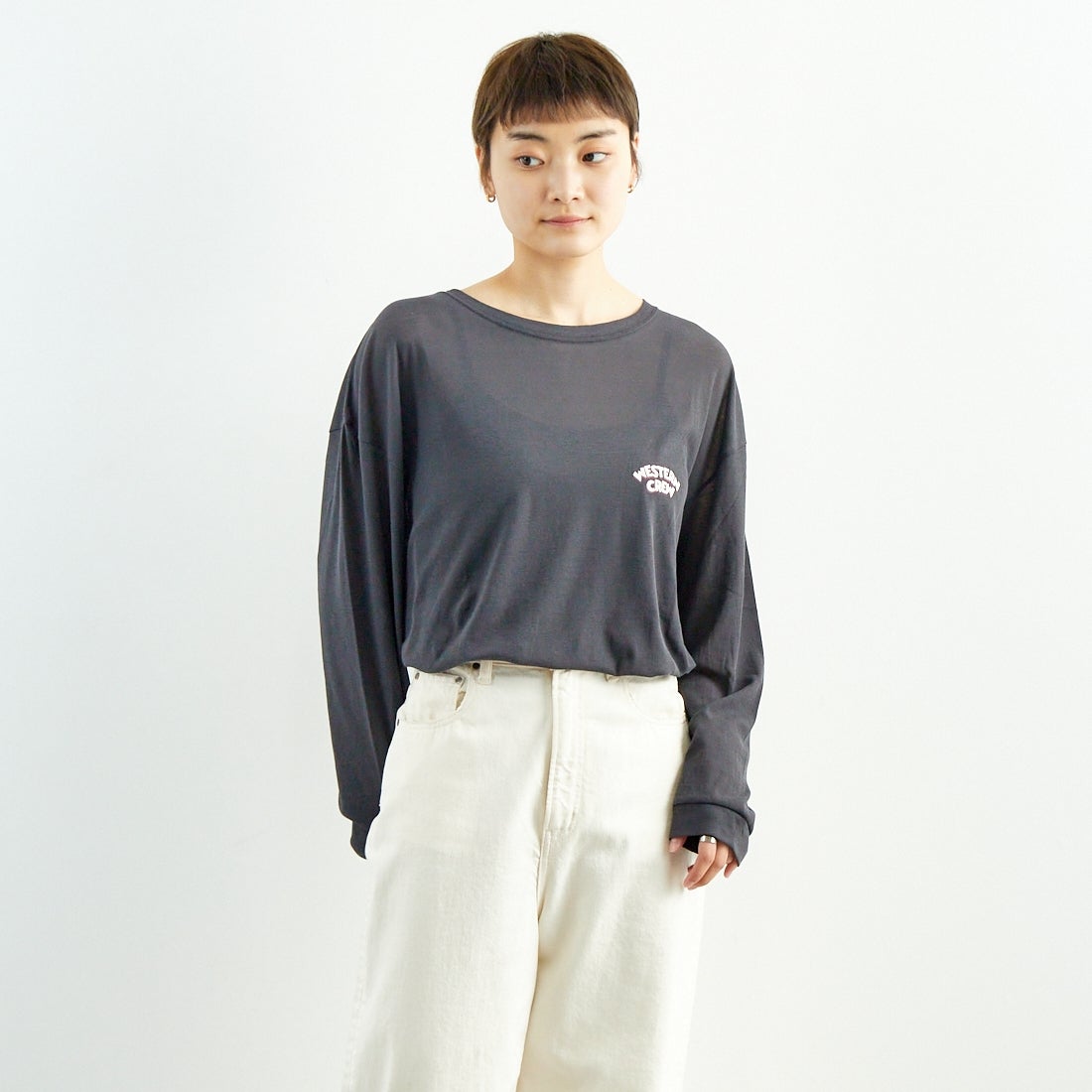 CHARCOAL/W&&モデル身長：160cm 着用サイズ：F&&