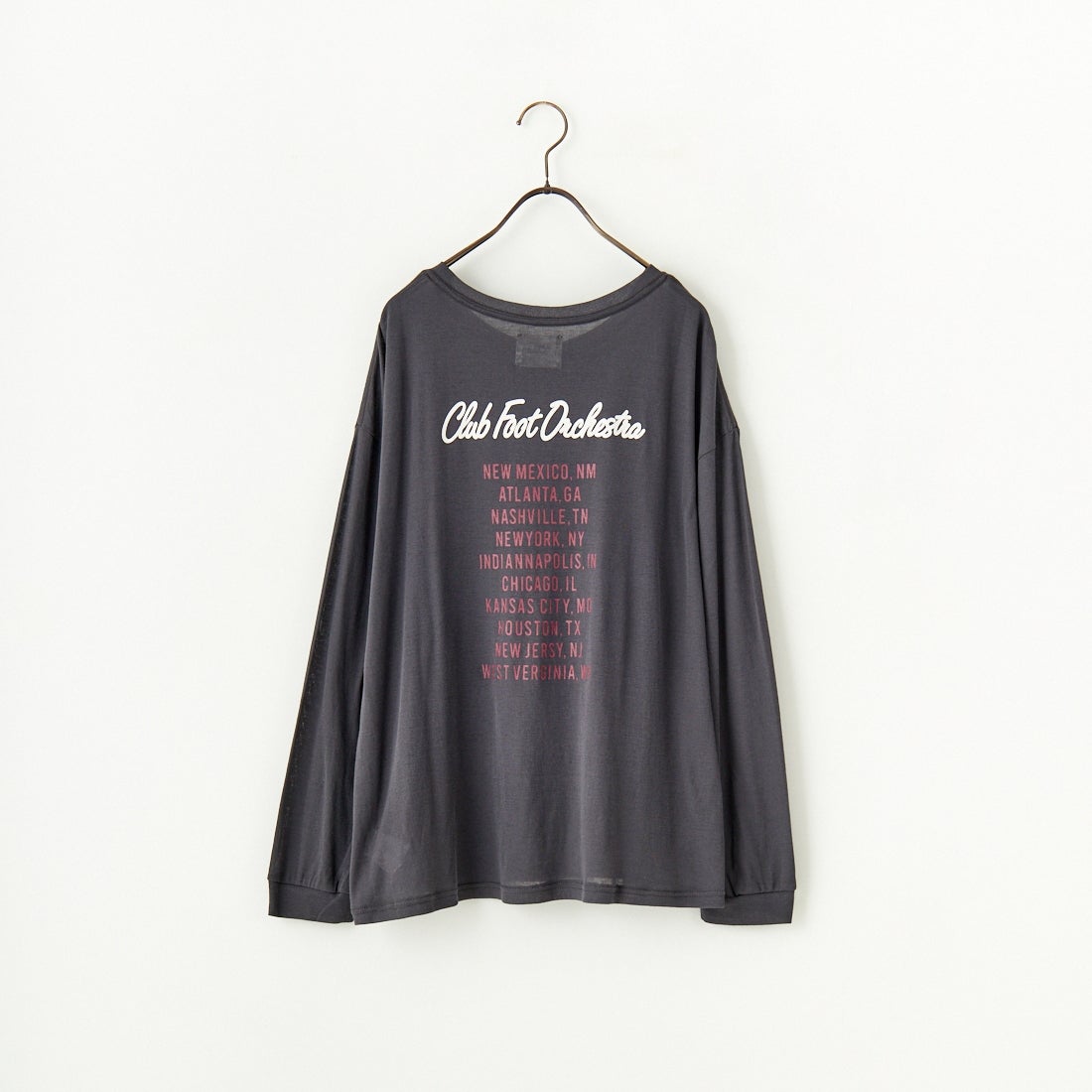 St.Johns 3rd club [セントジョンズサードクラブ] シアーロングスリーブTシャツ [SJ25-047A] CHARCOAL/W