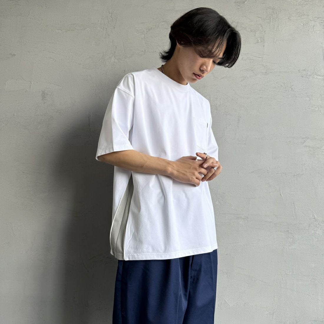 WHITE&&モデル身長：179cm 着用サイズ：L&&