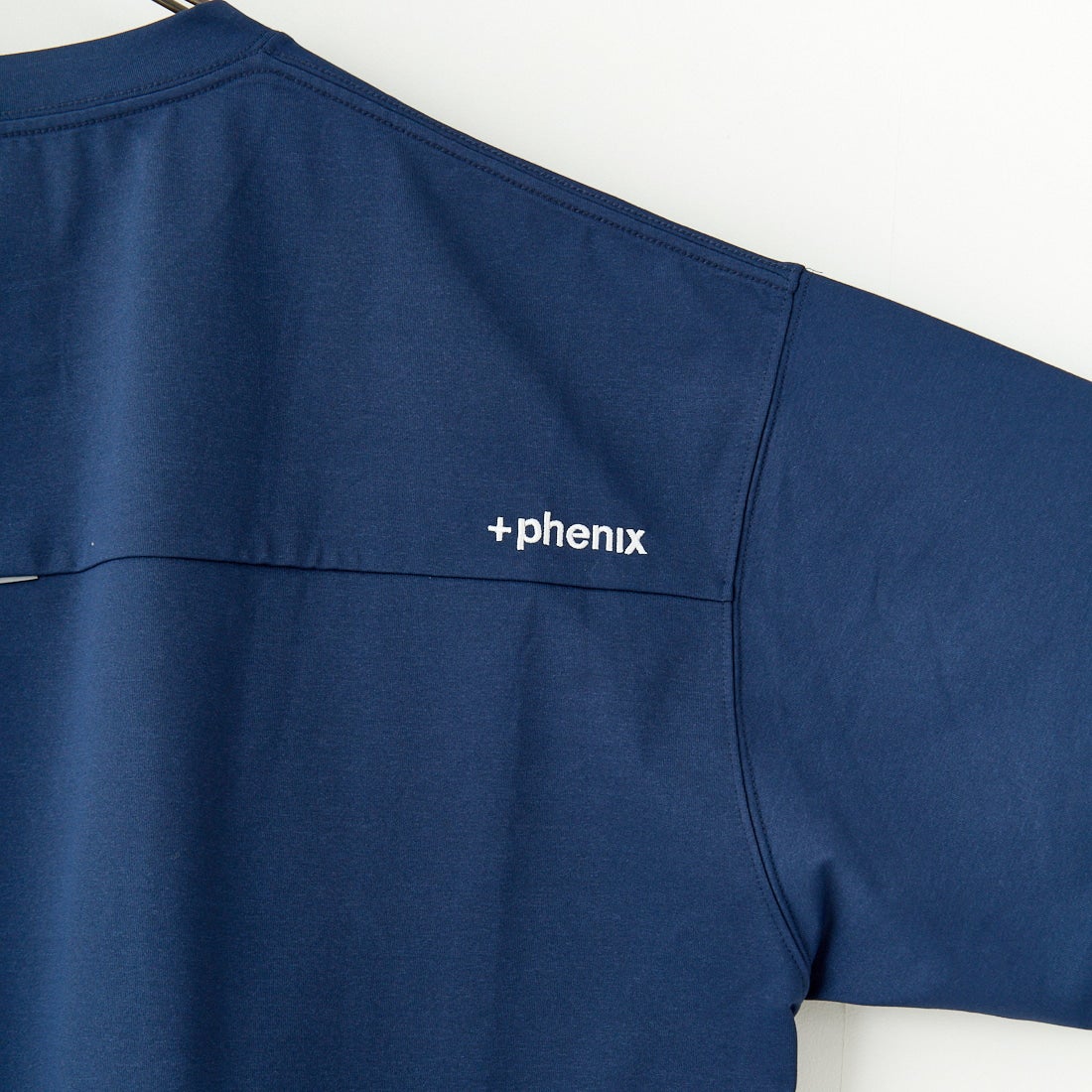+phenix [プラスフェニックス] 別注 ベンチレーション ワンポイントロゴ ポケットTシャツ [POT-25005IN-JF] NAVY