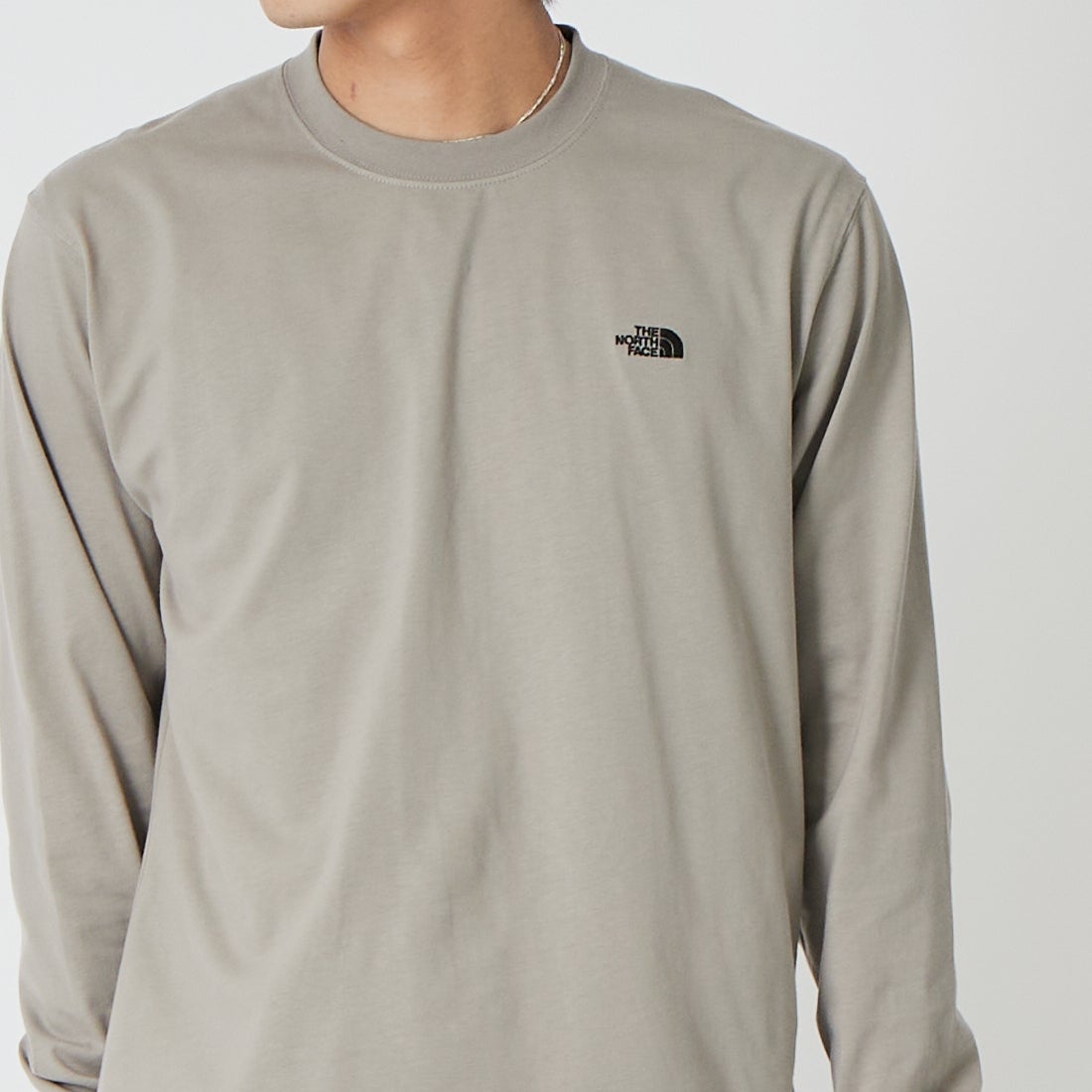 THE NORTH FACE [ザ ノースフェイス] ロングスリーブフラッシュドライヌプシコットンティー [NT32535] ST&&モデル身長：179cm 着用サイズ：M&&