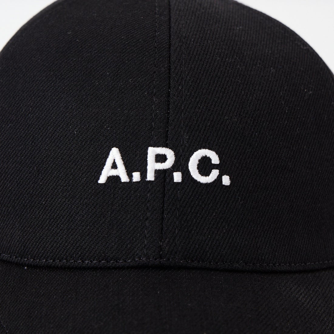 A.P.C. [アー・ペー・セー] ロゴ刺繍 デニムキャップ [CASQUETTE-CHARLIE] 99 NOIR