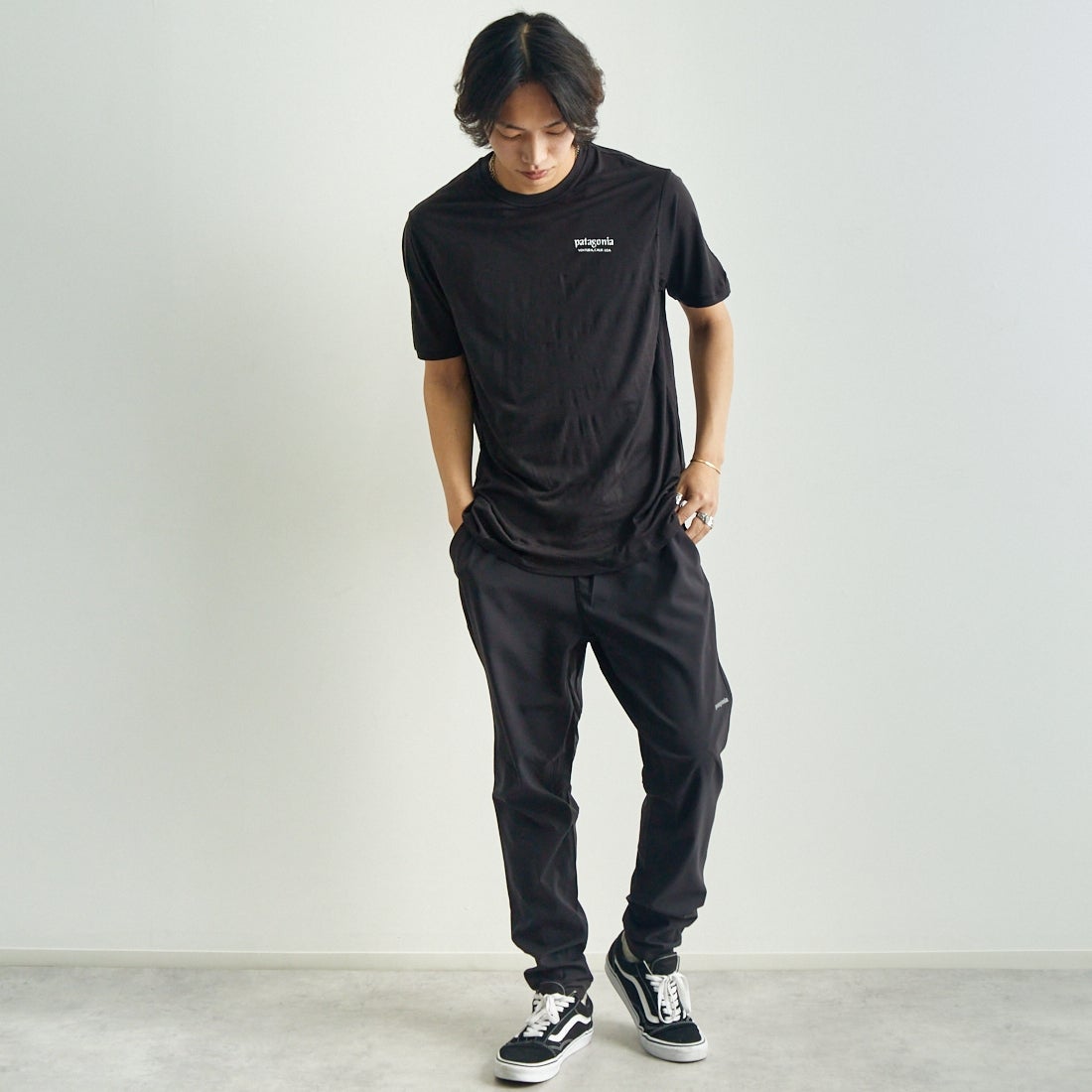 patagonia [パタゴニア] メンズ テルボンヌジョガーズ [24541] BLK &&モデル身長：179cm 着用サイズ：M&&