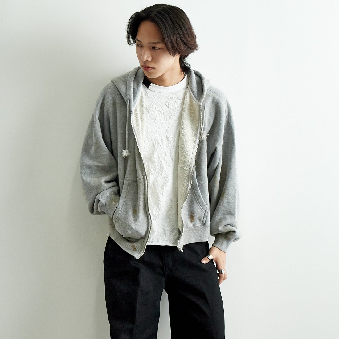 GREY&&モデル身長：179cm 着用サイズ：M&