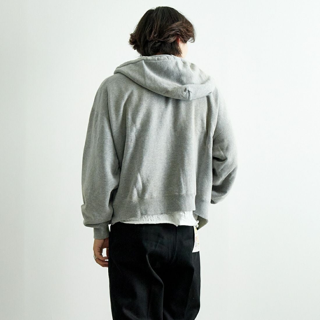 JACKSON MATISSE [ジャクソンマティス] ジップアップパーカー [JM25SS009] GREY &&モデル身長：179cm 着用サイズ：M&