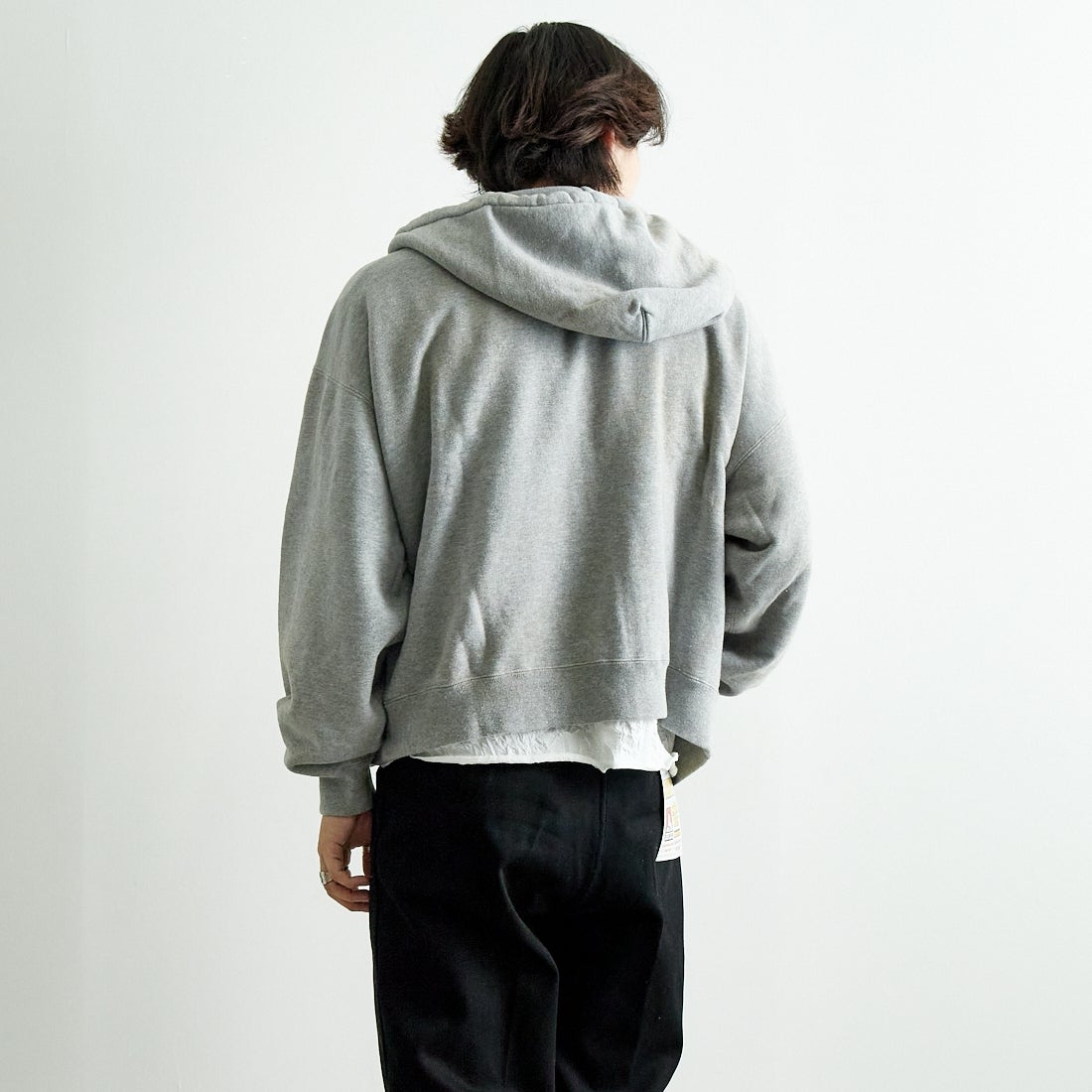 JACKSON MATISSE [ジャクソンマティス] ジップアップパーカー [JM25SS009] GREY &&モデル身長：179cm 着用サイズ：M&