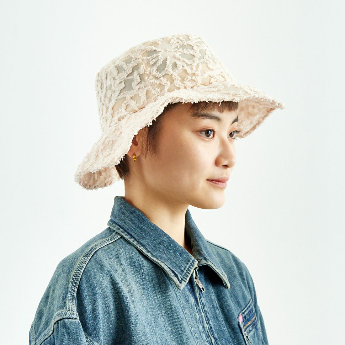 Casselini [キャセリーニ] フラッフィーフラワーハット [244-110707] BEIGE