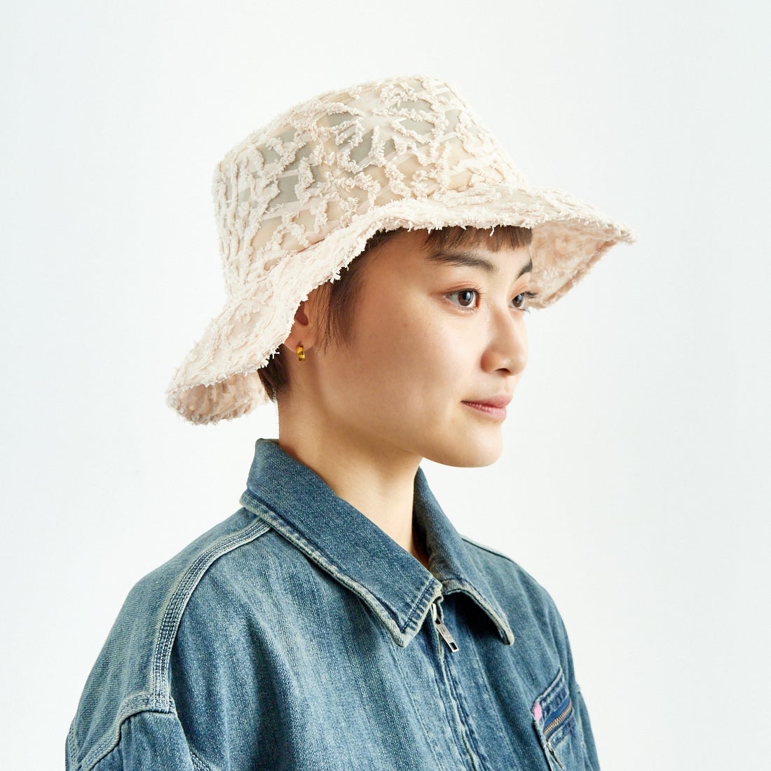 Casselini [キャセリーニ] フラッフィーフラワーハット [244-110707] BEIGE