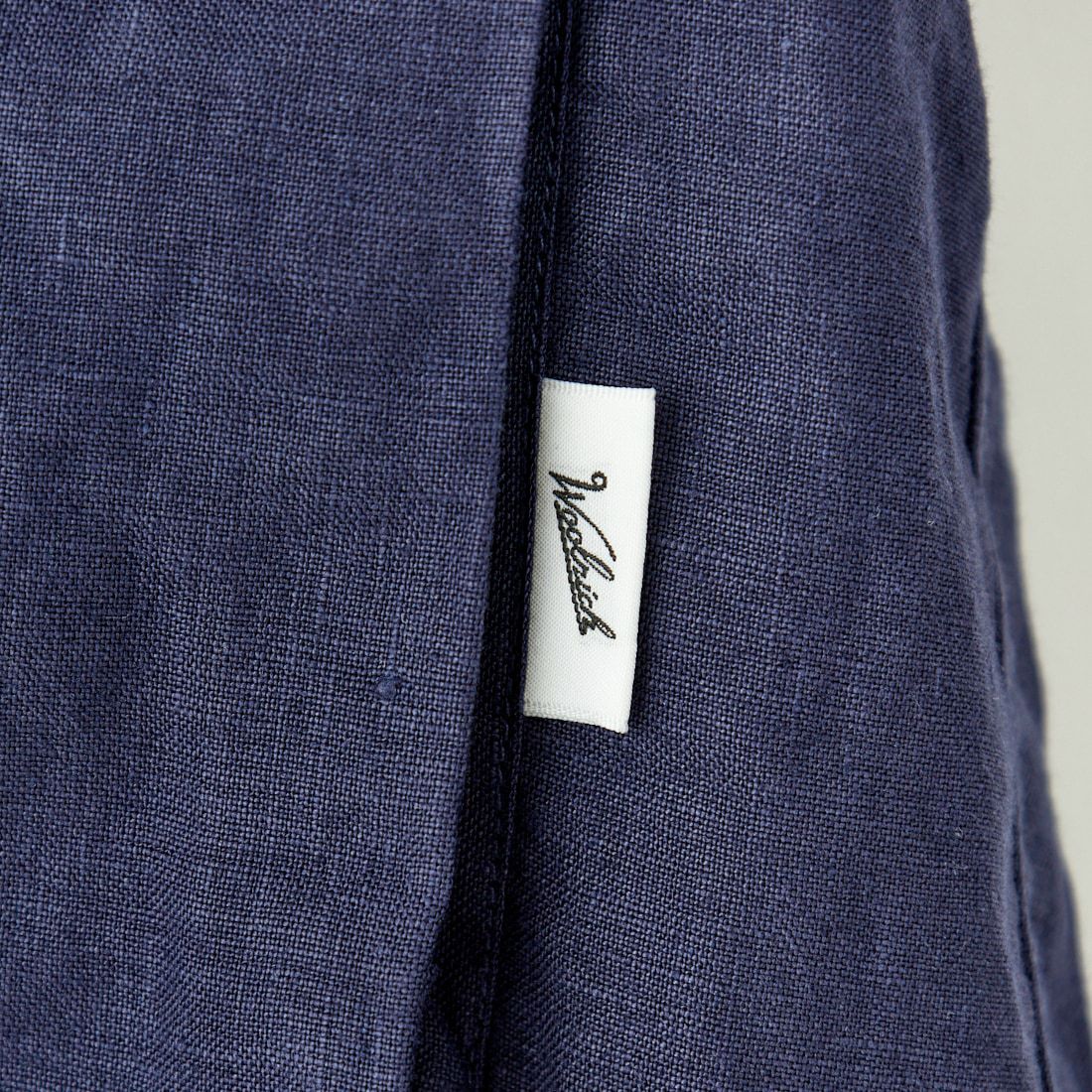 WOOLRICH [ウールリッチ] リネンキャンプカラーシャツ [WJSI0070] N NAVY