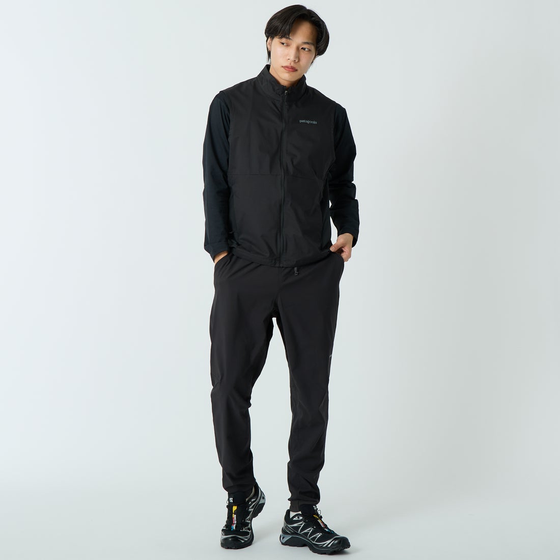 patagonia [パタゴニア] メンズ トレイルクラフトベスト [23840] BLKK&&モデル身長：179cm 着用サイズ：M&&