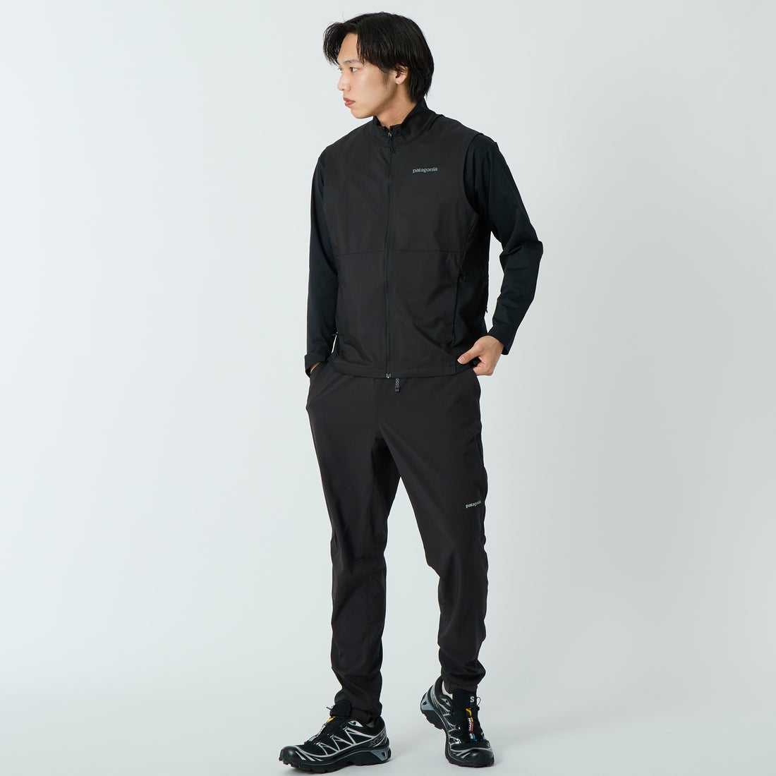 patagonia [パタゴニア] メンズ トレイルクラフトベスト [23840] BLKK&&モデル身長：179cm 着用サイズ：M&&