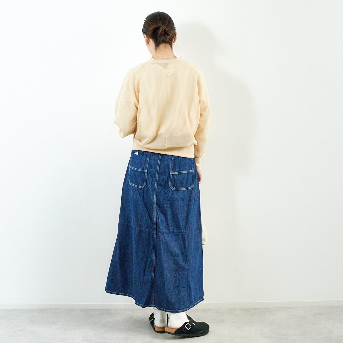 MICA&DEAL [マイカアンドディール] シアーカーディガン [0125108056] BEIGE &&モデル身長：167cm 着用サイズ：F&&