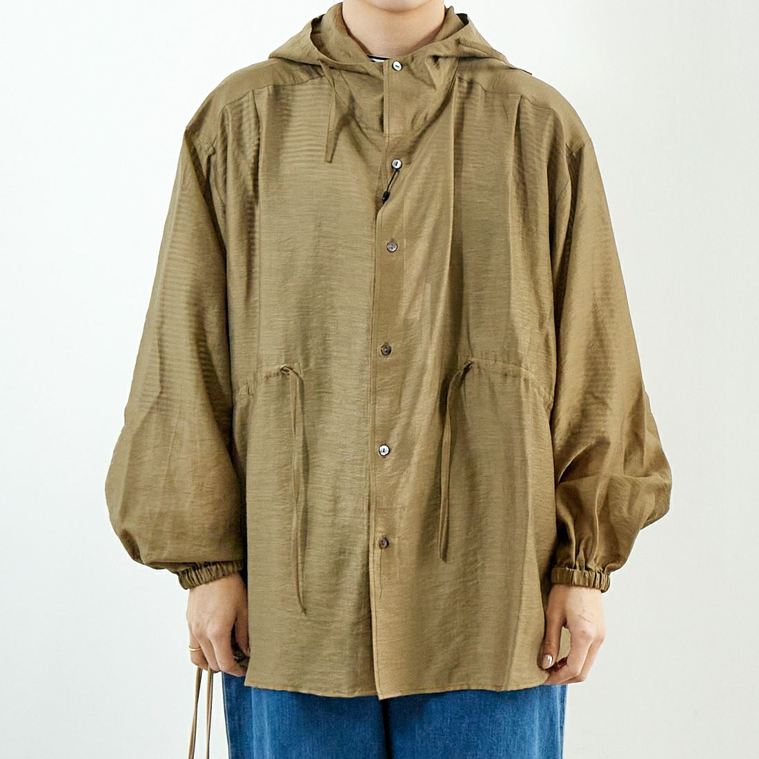 KHA:KI [カーキ] フーデッドシアーシャツ [MIL25HBL3143] KHAKI