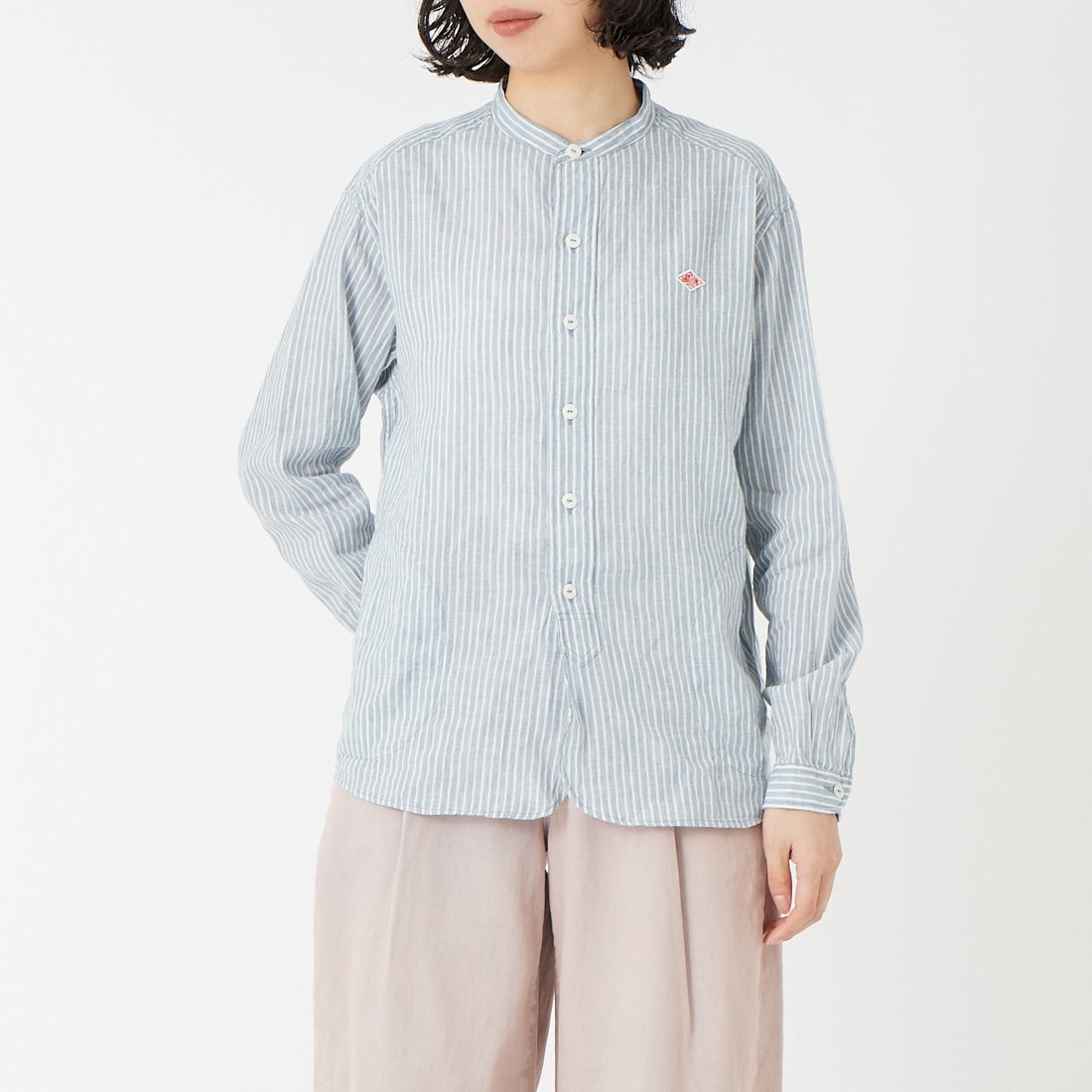 DANTON [ダントン] ストライプバンドカラーシャツ [DT-B0279LCT