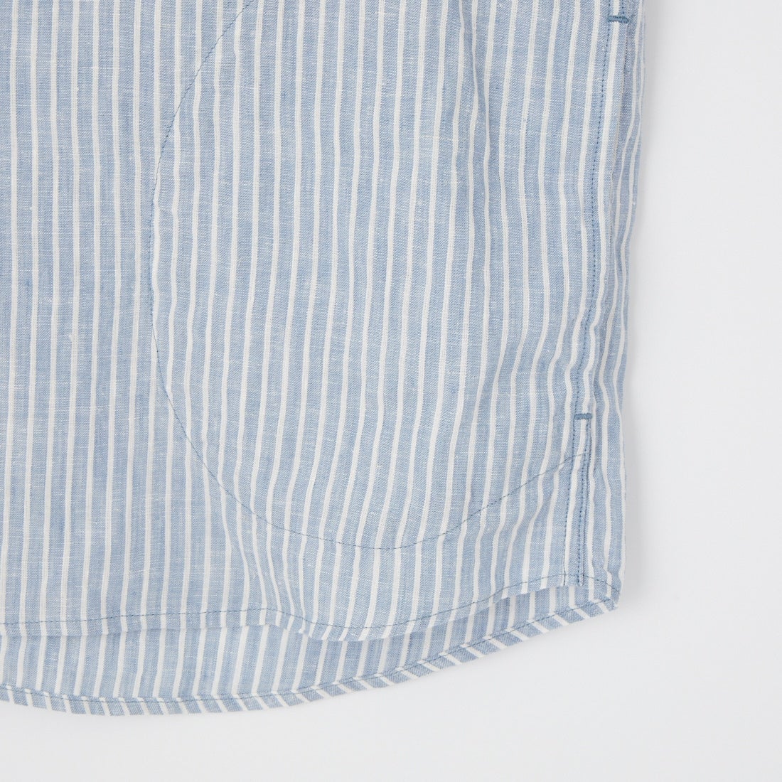 DANTON [ダントン] ストライプバンドカラーシャツ [DT-B0279LCT] BLU GRY ST