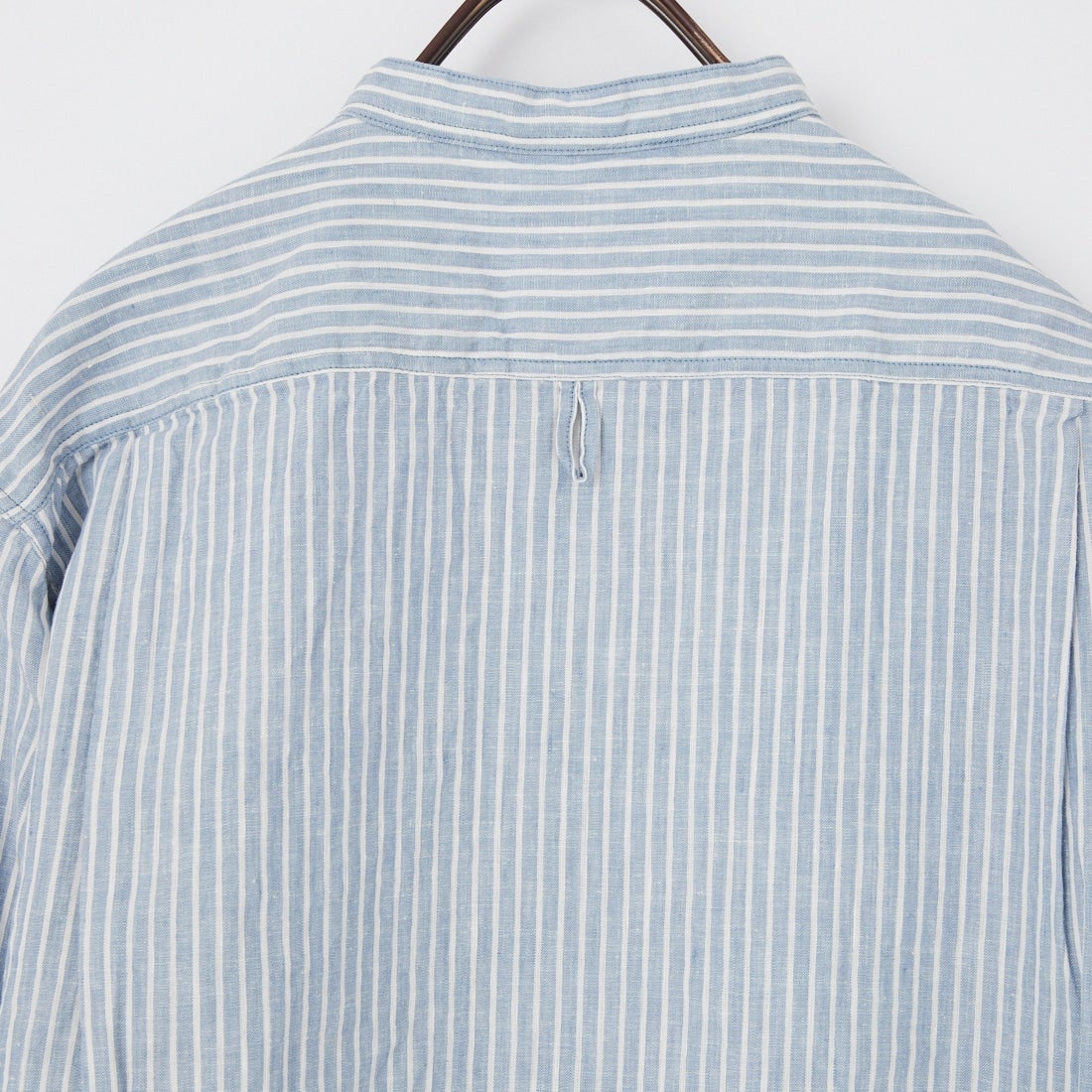 DANTON [ダントン] ストライプバンドカラーシャツ [DT-B0279LCT] BLU GRY ST