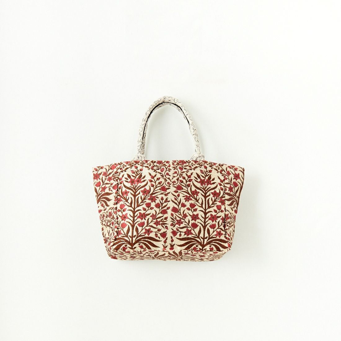 Bindu [ビンドゥー] ボタニカルフラワー ジャカードトートバッグ [BBB-2122] NAT/RED