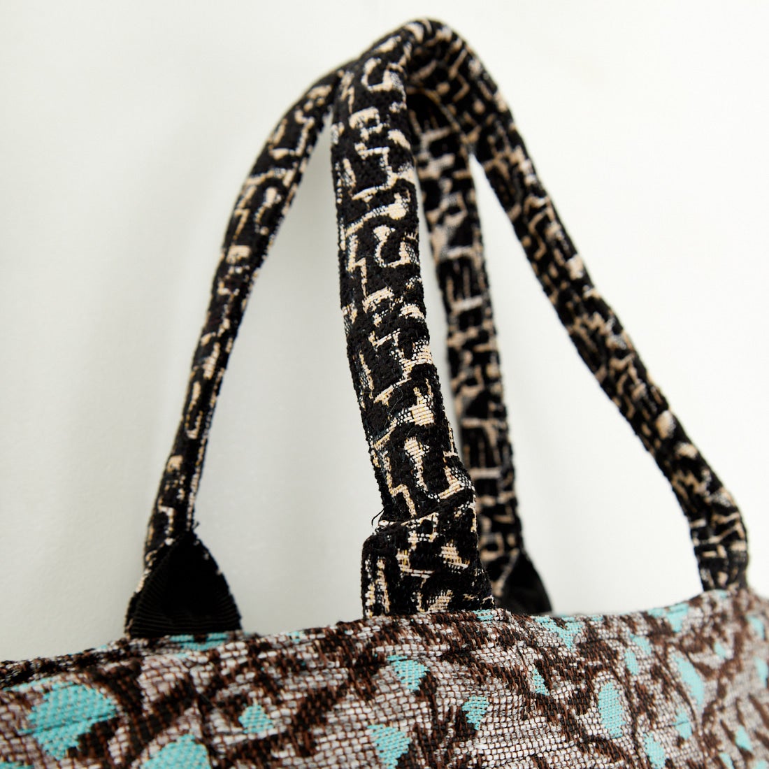 Bindu [ビンドゥー] ボタニカルフラワー ジャカードトートバッグ [BBB-2122] SLV/BLUE