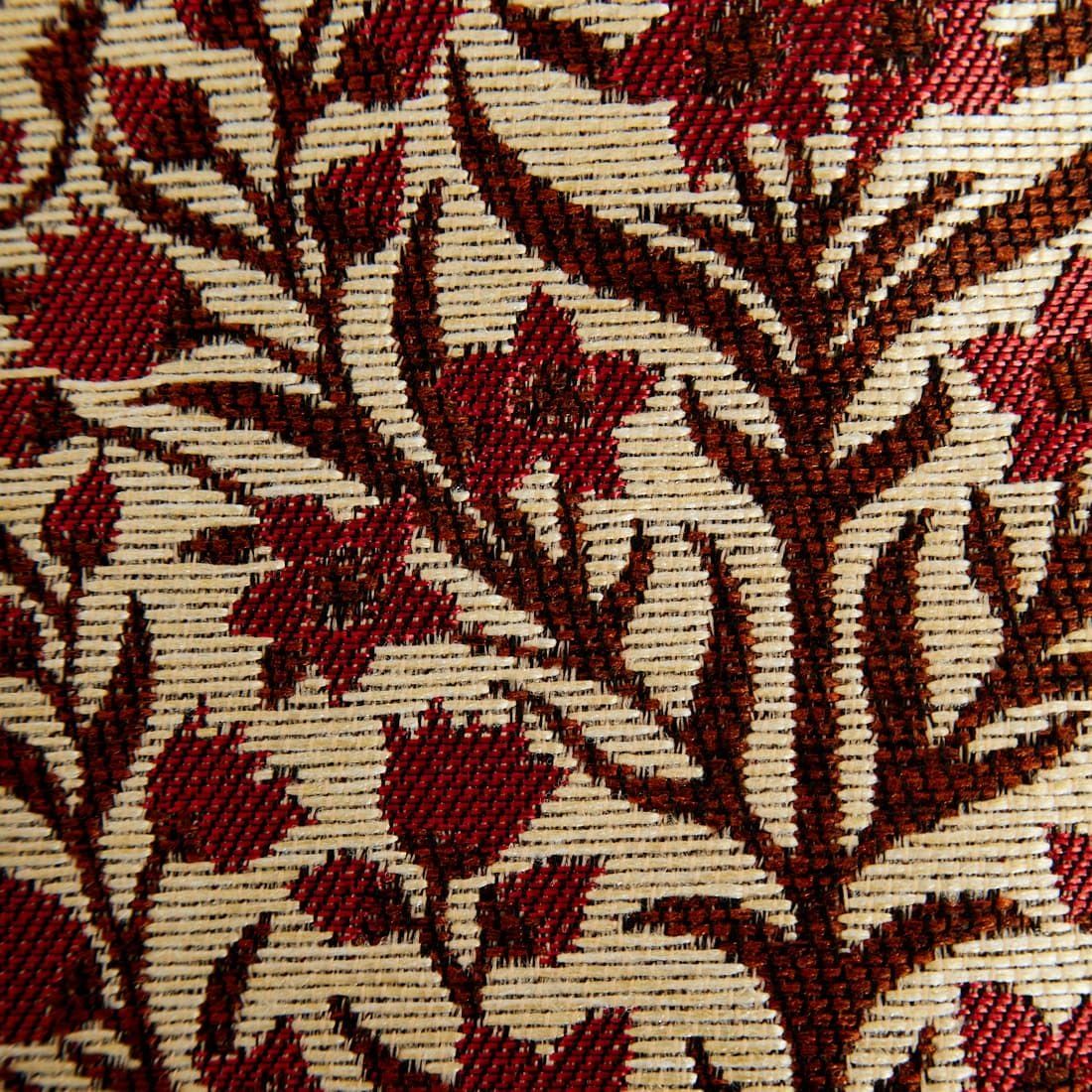 Bindu [ビンドゥー] ボタニカルフラワー ジャカードトートバッグ [BBB-2122] NAT/RED