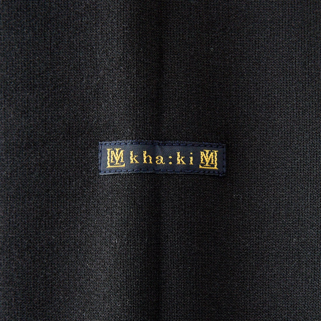 KHA:KI [カーキ] ハーフジップスウェットシャツ [MIL25HCS3429] BLACK