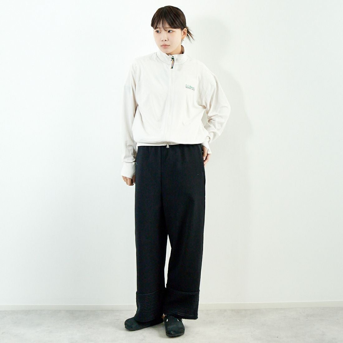 L.L.BEAN [エルエルビーン] メンズ アボットフルジップジャケット [5175-9139] 28 IVORY &&モデル身長：167cm 着用サイズ：M&&