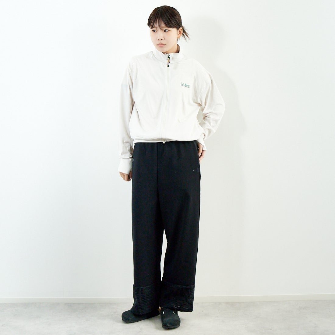 L.L.BEAN [エルエルビーン] メンズ アボットフルジップジャケット [5175-9139] 28 IVORY &&モデル身長：167cm 着用サイズ：M&&