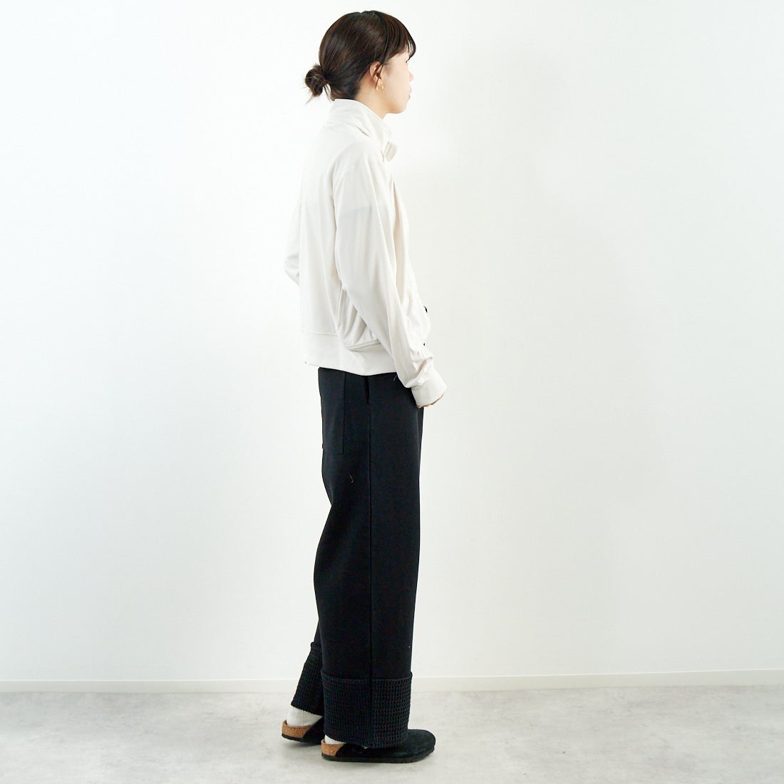 L.L.BEAN [エルエルビーン] メンズ アボットフルジップジャケット [5175-9139] 28 IVORY &&モデル身長：167cm 着用サイズ：M&&