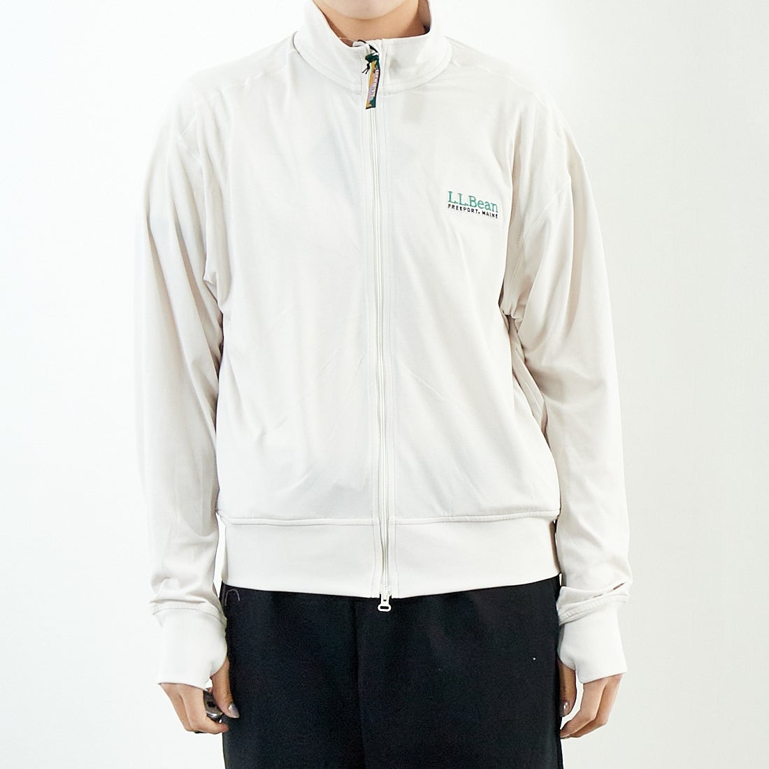 L.L.BEAN [エルエルビーン] メンズ アボットフルジップジャケット [5175-9139] 28 IVORY &&モデル身長：167cm 着用サイズ：M&&