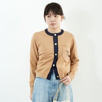 BEIGE/NAVY&&モデル身長：167cm 着用サイズ：F&&