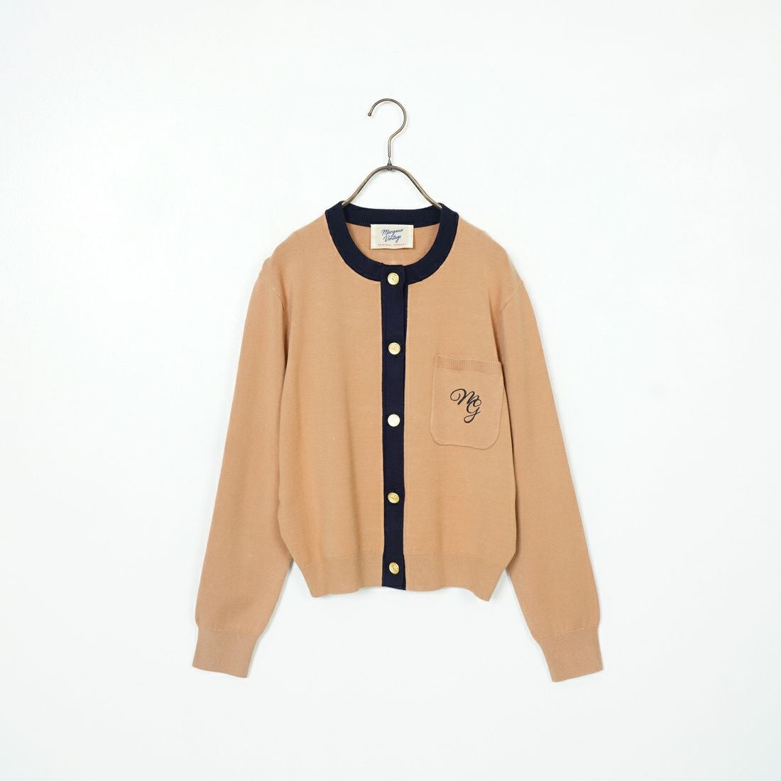 Margaux vintage [マルゴーヴィンテージ] シャネル風カーディガン [MG-KN-25013-S] BEIGE/NAVY