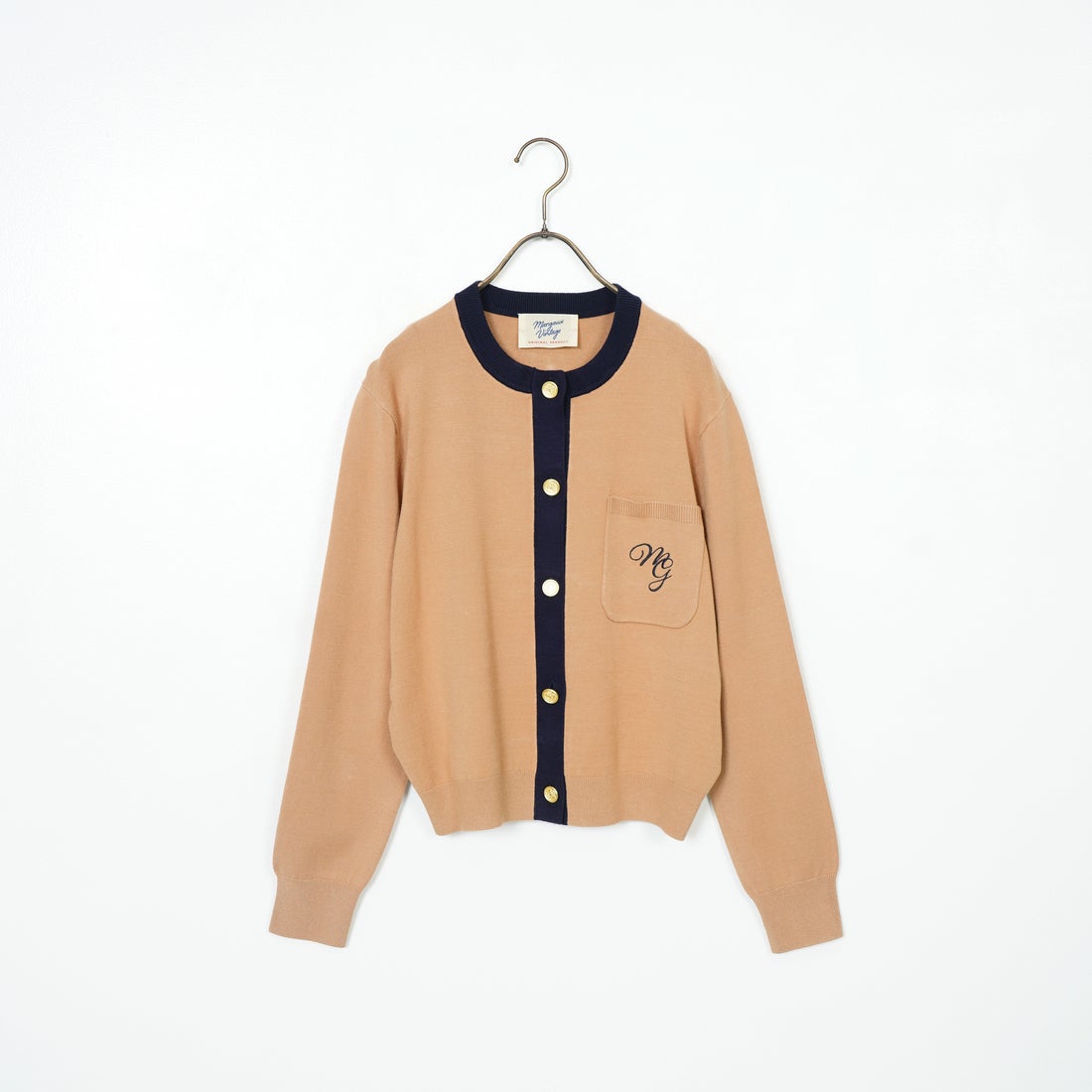 Margaux vintage [マルゴーヴィンテージ] シャネル風カーディガン [MG-KN-25013-S] BEIGE/NAVY