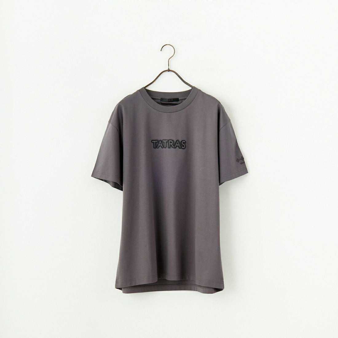 TATRAS [タトラス] 別注 INDEZ ブランドロゴ刺繍Tシャツ [MTIN25S8299-M-JF] D.GRAY