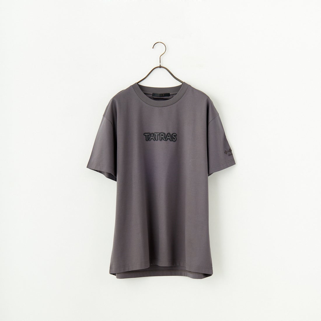 TATRAS [タトラス] 別注 INDEZ ブランドロゴ刺繍Tシャツ [MTIN25S8299-M-JF] D.GRAY