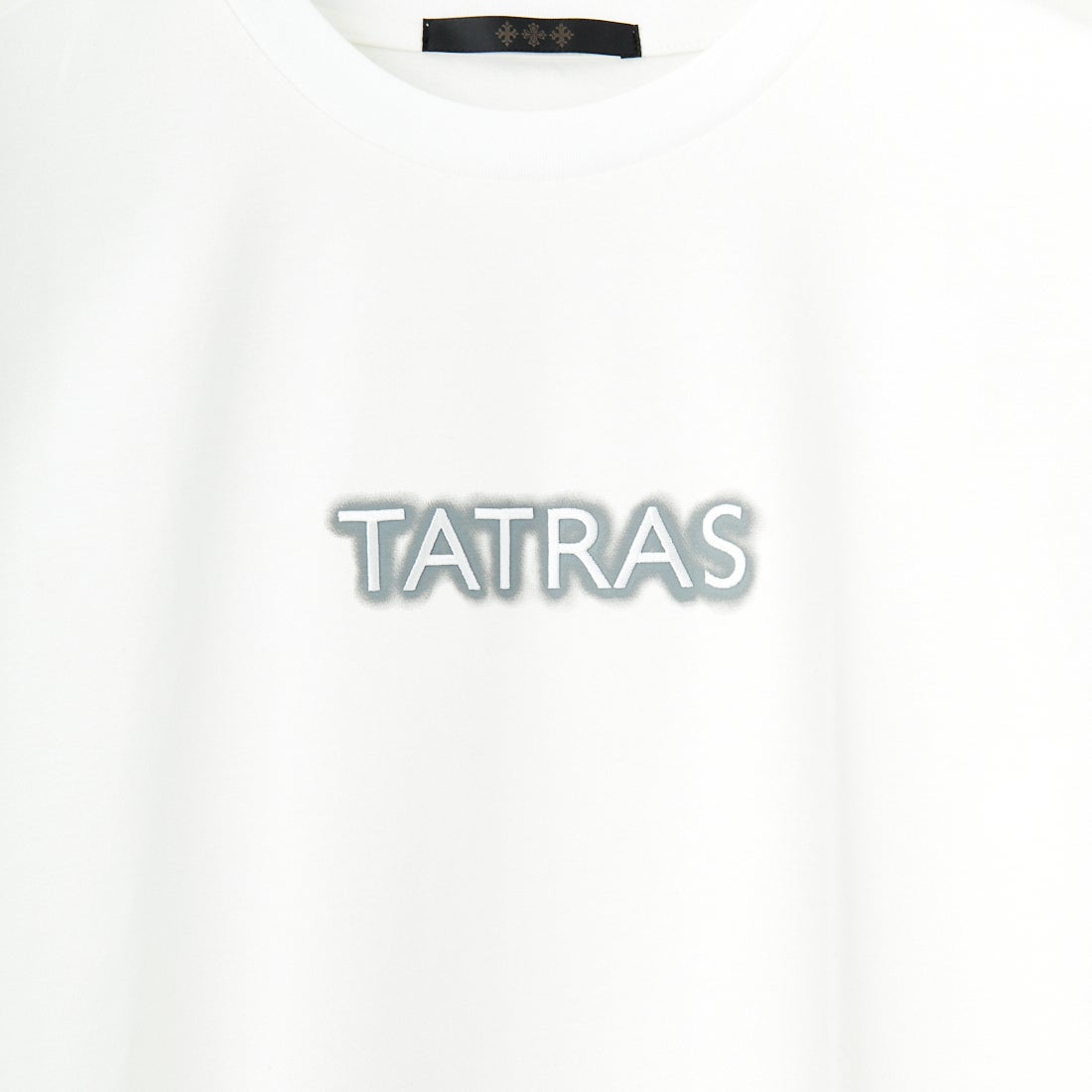 TATRAS [タトラス] 別注 INDEZ ブランドロゴ刺繍Tシャツ [MTIN25S8299-M-JF] WHITE