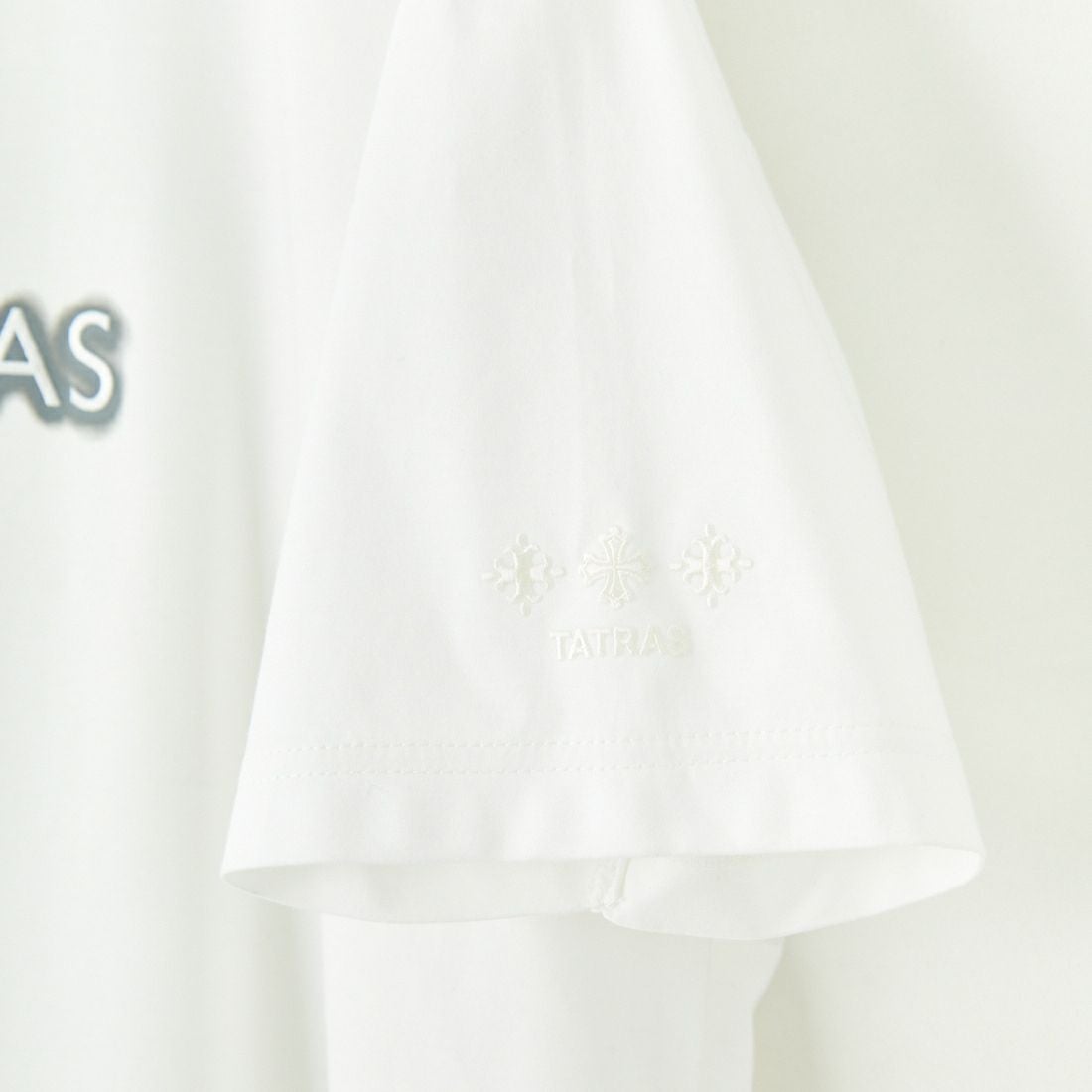 TATRAS [タトラス] 別注 INDEZ ブランドロゴ刺繍Tシャツ [MTIN25S8299-M-JF] WHITE