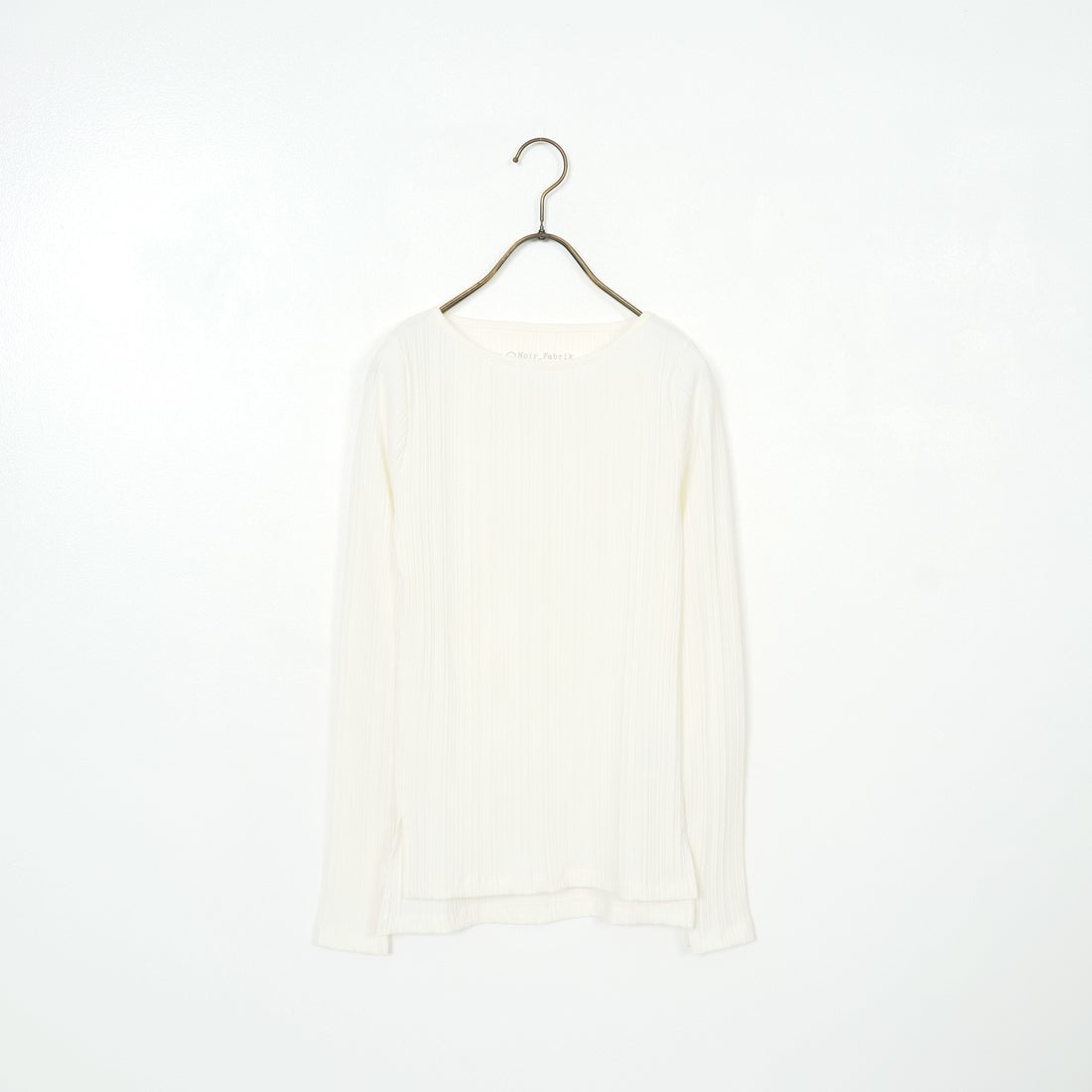 Noir Fabrik [ヌワールファブリック] ボートネック ロングスリーブTシャツ [JFS-C091] O.WHITE