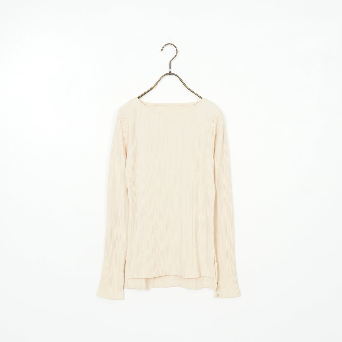 Noir Fabrik [ヌワールファブリック] ボートネック ロングスリーブTシャツ [JFS-C091] LT.BEIGE