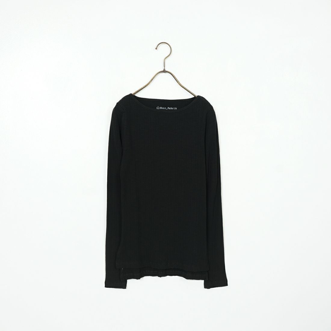 Noir Fabrik [ヌワールファブリック] ボートネック ロングスリーブTシャツ [JFS-C091] BLACK