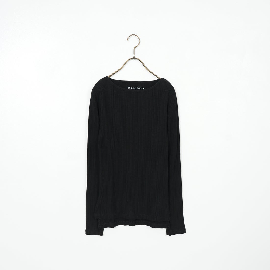 Noir Fabrik [ヌワールファブリック] ボートネック ロングスリーブTシャツ [JFS-C091] BLACK