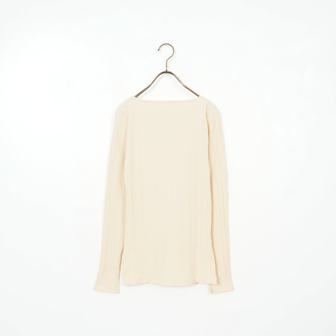 Noir Fabrik [ヌワールファブリック] ボートネック ロングスリーブTシャツ [JFS-C091] LT.BEIGE