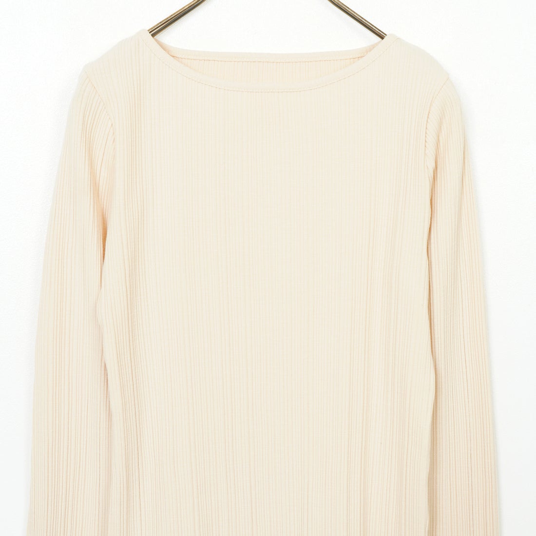 Noir Fabrik [ヌワールファブリック] ボートネック ロングスリーブTシャツ [JFS-C091] LT.BEIGE