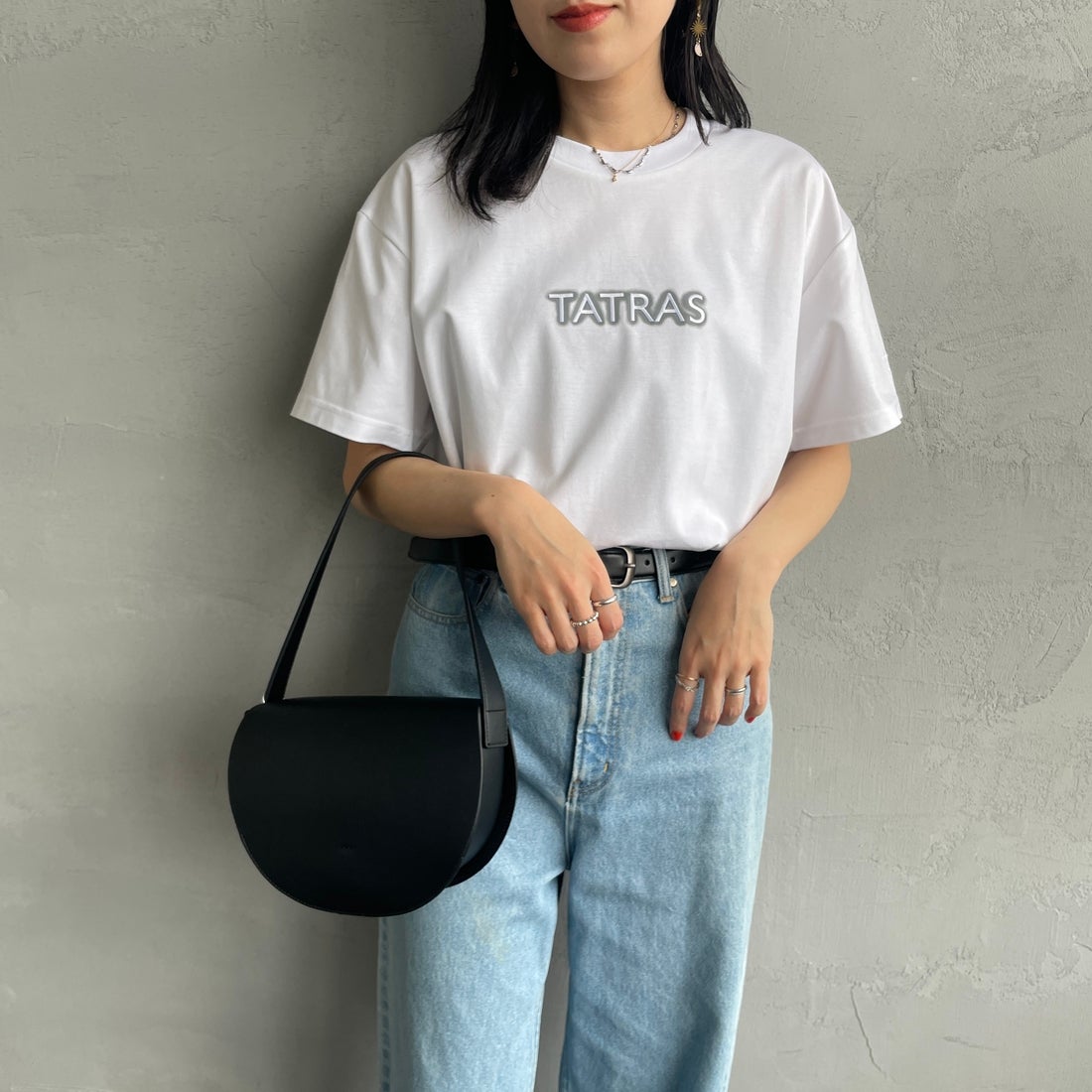 TATRAS [タトラス] 別注 INDEZ ブランドロゴ刺繍Tシャツ [MTIN25S8299