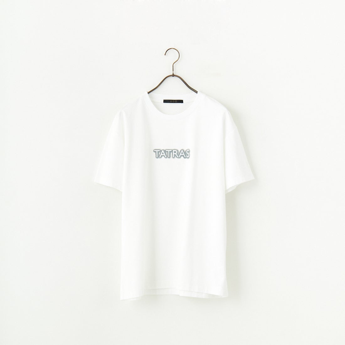 TATRAS [タトラス] 別注 INDEZ ブランドロゴ刺繍Tシャツ [MTIN25S8299-M-JF] WHITE