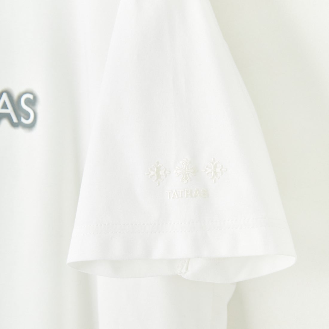 TATRAS [タトラス] 別注 INDEZ ブランドロゴ刺繍Tシャツ [MTIN25S8299-M-JF] WHITE