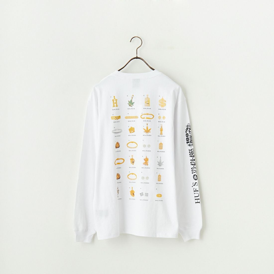 HUF [ハフ] 長袖Tシャツ [TS02392] WHITE